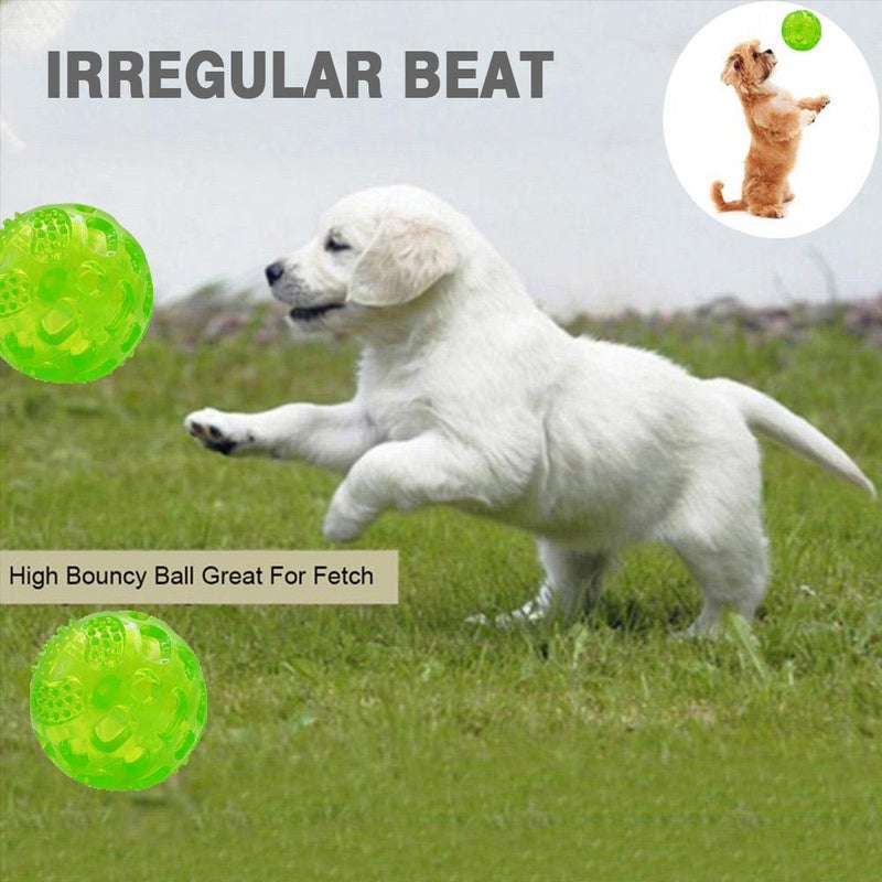 Ace one ACEONE Dog Squeaky Ball, Pet Squeak Chew Bouncy Rubber Toy Balls for Small Medium Dogs Indestructible Exercise Training Playing (3 Balls) - Image 4